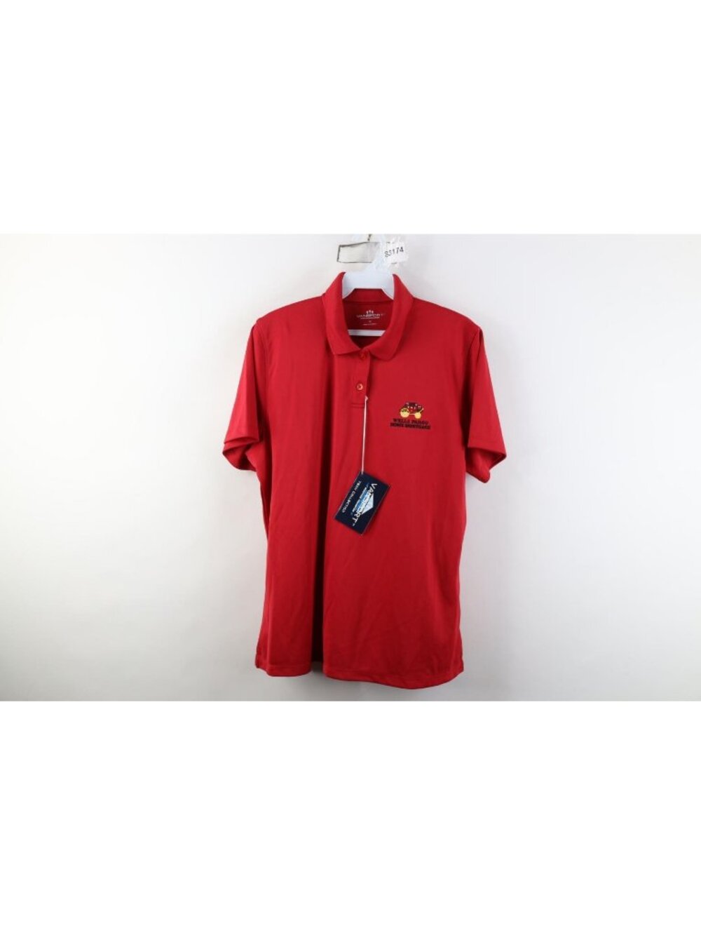 New Womens Large Spell Out Wells Fargo Home Mortgage Collared Golf Polo Shirt